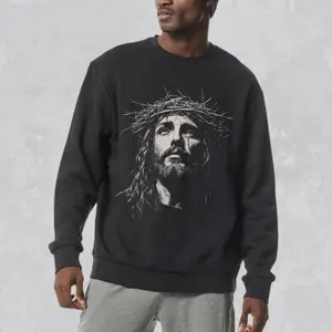 Jesus Retro Sweatshirt, Hoodie Christian TShirt Streetwear, Religious Gift for Him or Her, Unisex Pray Apparel, Faith Catholic Church Sweater Clonthing