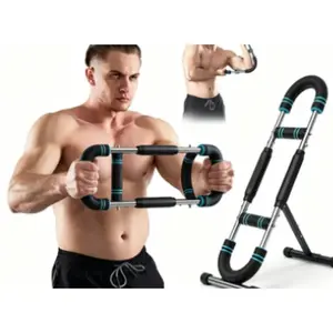 Mini Hydraulic Step Machine with Resistance Bands, Silent Fitness Stepper for Home Workout, Full Body Exercise Equipment