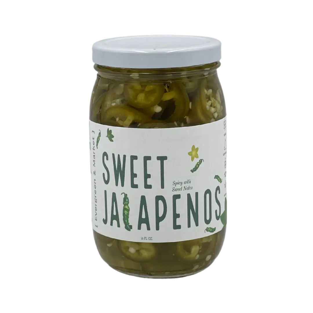 Sweet Jalapenos - 17 oz Glass Jar with Resealable Lid - Sweet Spicy & Balanced Flavor - Perfect for Charcuterie Boards & Salads