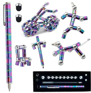 Magnetic Fidget Pen Gifts -  Transformable Magnetic Pen Gifts Easter Basket Stuffers For  Teens  Adults ,Cool Gadget Things- Stress Relief Fidget Toy Office Desk Accessories