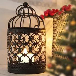 Creative Birdcage Pattern Candle Holder, European Style Home Decor, Iron Art Decoration, Metal Candle Stand Accessories, Candlestick Holders, Feng Shui Wedding Props