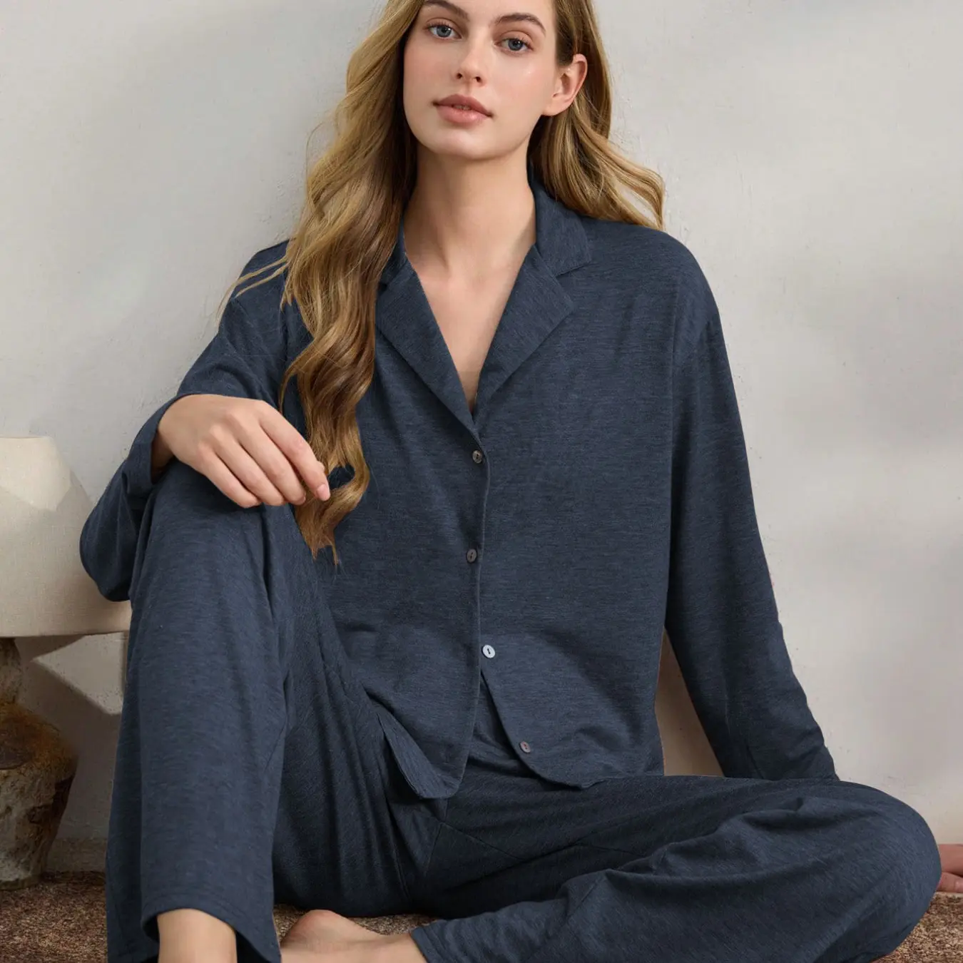 Women's Casual Pajama Set, Sleeveless Fitted Sleepwear, Soft Fabric, All Seasons, Indoor Outdoor Wear, Comfortable Home