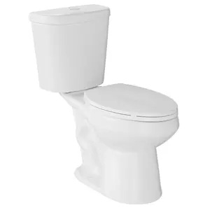 17" Elongated Dual Flush Toilet Set – Upgraded Flush, Top Dual Button, Includes Slow-Close PP Seat & Complete Tank – Eco-Conscious Family Bathroom Solution