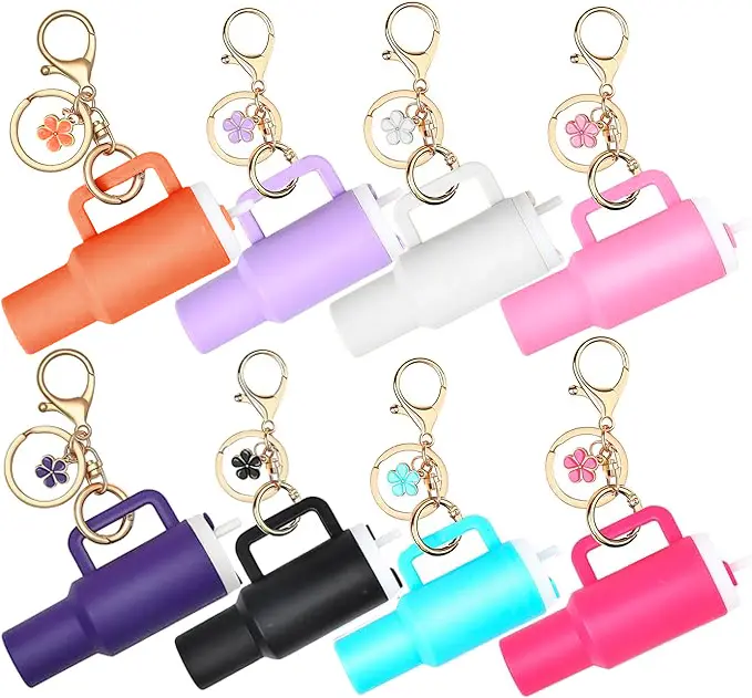 Mini Cup Keychain Charm – Compact Tumbler Design with Chapstick Slot for Backpacks, Key Rings and Everyday Carry