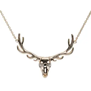 Gold Elk Antler Necklace