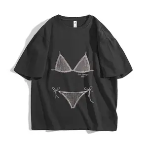 Women's Graphic T-Shirt  Bikini Body Illusion, Cute Clothes, Summer Vacation Coverup, Good Graphic Tees, Tops for Women