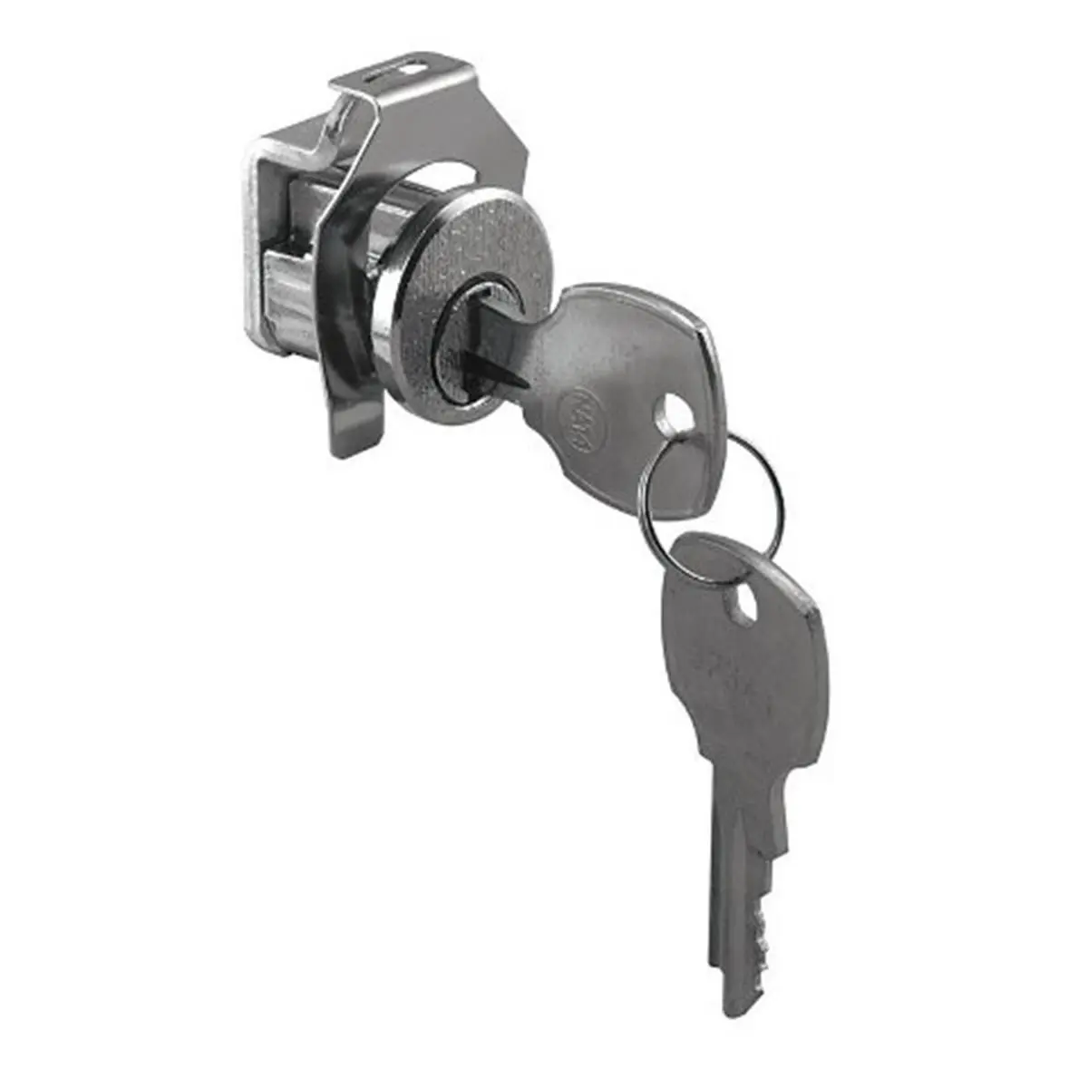 S4315 Nickel-Plated Counter-Clockwise Mail Box Lock with Keys, Inches