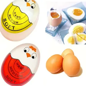 Color Changing Egg Timer, Reusable Heat Sensitive Kitchen Tool, Perfectly Cooked Eggs, Durable Plastic, Ideal for Breakfast & Cooking