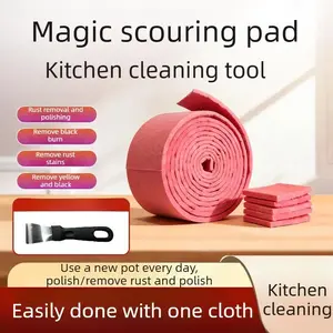 Diamond-grit scouring pad, kitchen degreasing magic eraser