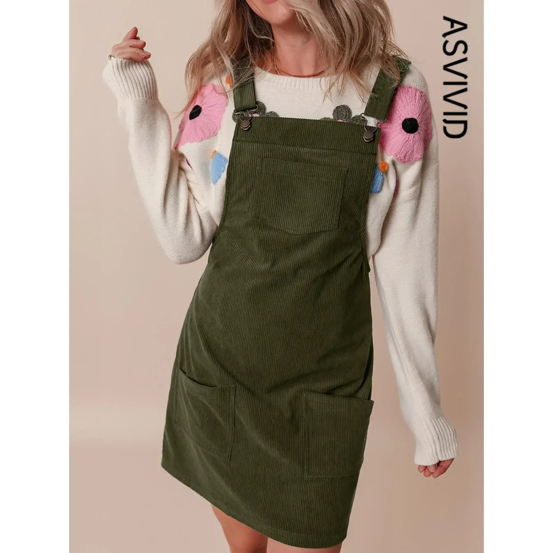 corduroy dress overall - TikTok Shop