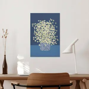 Daisy Flower Pattern Painting,Canvas Wall Art, Wall Decor for Home LivingRoom Bedroom Study Room, Home Decor,Ornaments