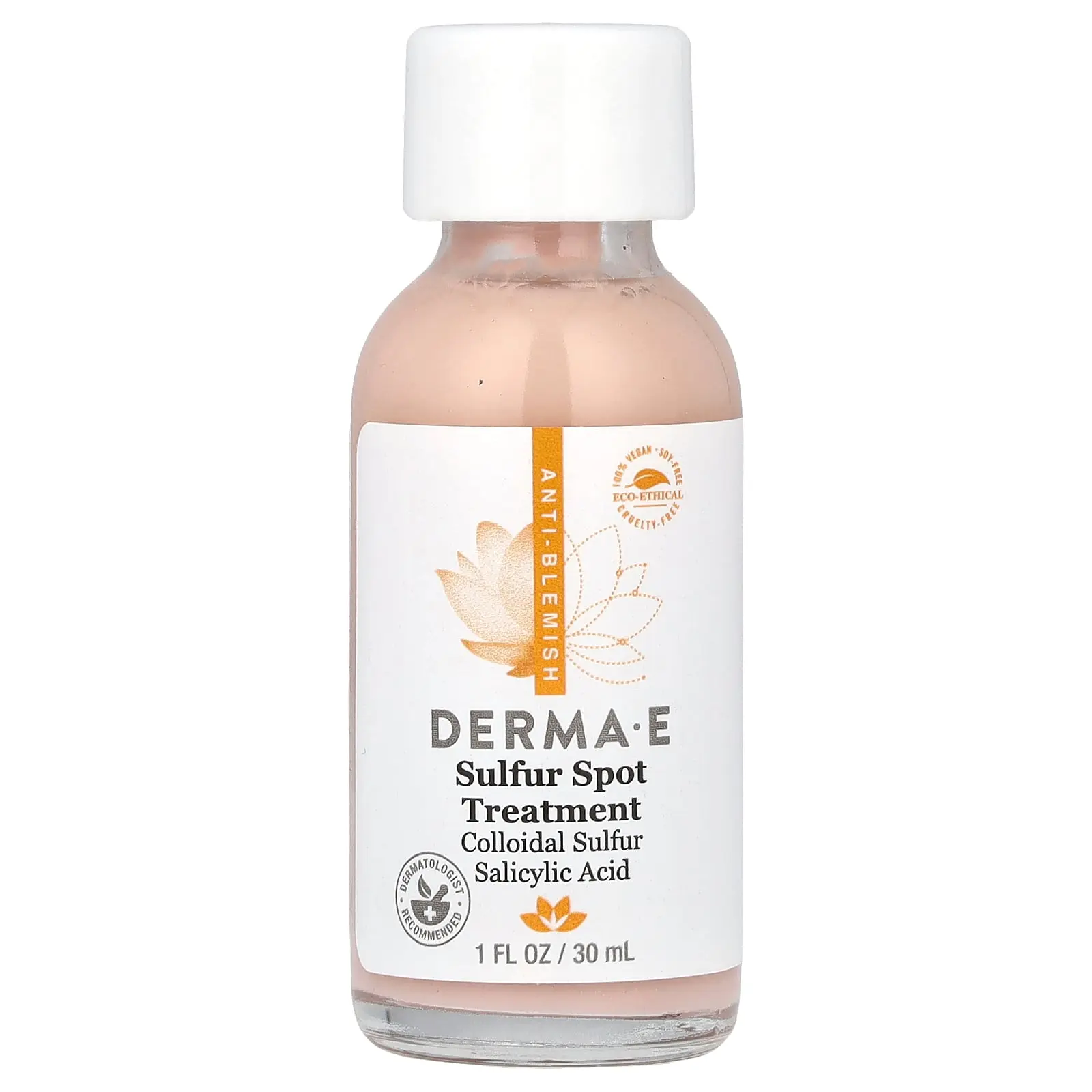 DERMA E Sulfur Spot Treatment, 1 fl oz (30 ml) | HSA/FSA Eligible