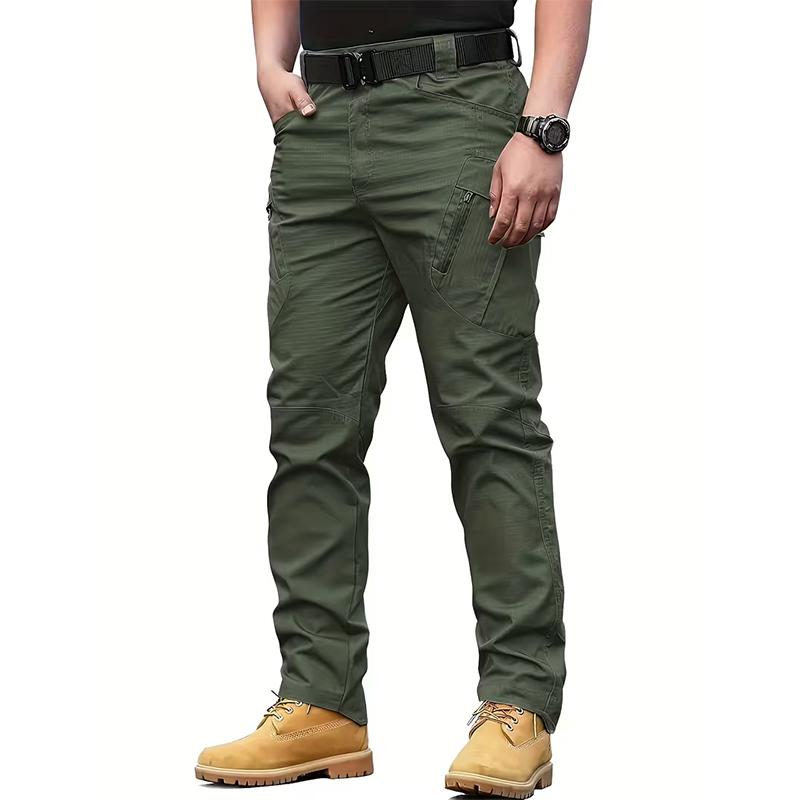 HOMUG Men's Lightweight Casual Cargo Pants feature multiple pockets and a variety of color options. Made of wear-resistant and scratch-resistant fabric, they are suitable for outdoor activities and ideal to wear in spring and autumn.