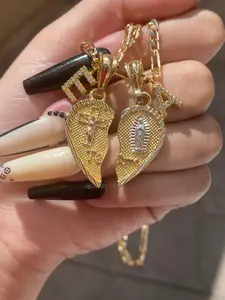 Cross And Virgen Heart