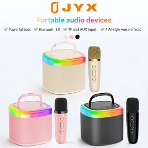 【100% Original】JYX D17 Mini Karaoke Bluetooth Speaker|Powerful Bass|Premium Microphone Set|Portable KTV System 【100% Original】JYX D17 Mini Karaoke Bluetooth Speaker|Powerful Bass|Premium Microphone Set|Portable KTV System