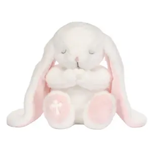Lambs & Ivy Heaven Sent Baptism White Plush Bunny Stuffed Animal Toy - Precious