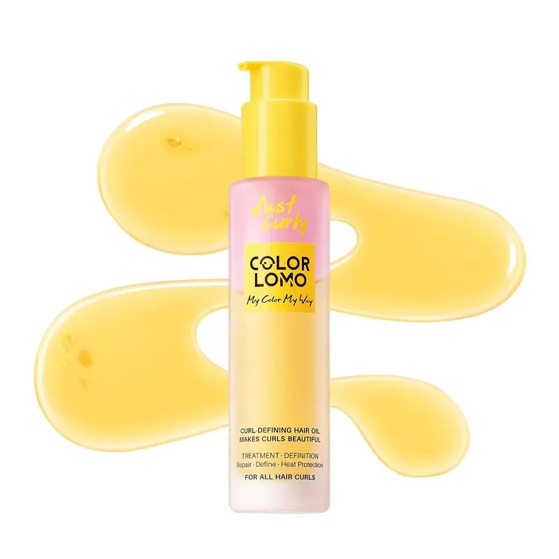 COLORLOMO Argan Hair Oil Serum - 4-in-1 Styler for Curly Haircare, Wavy/Textured Curls, Color and Chemically Treated Hair, Haircare Daily Use, Curl Defining, Heat Control, 24-Hour Touchable Hold with D&C Red No. 17