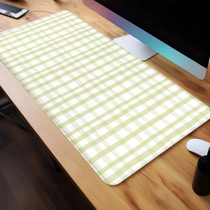 Plaid Pattern Extended Mouse Pad, 1 Count Rectangle Large Gaming Mouse Pad, Non-slip Personalized Mouse Pad for Home Office Desk, Gaming Desk Accessory, Office Desk Accessories