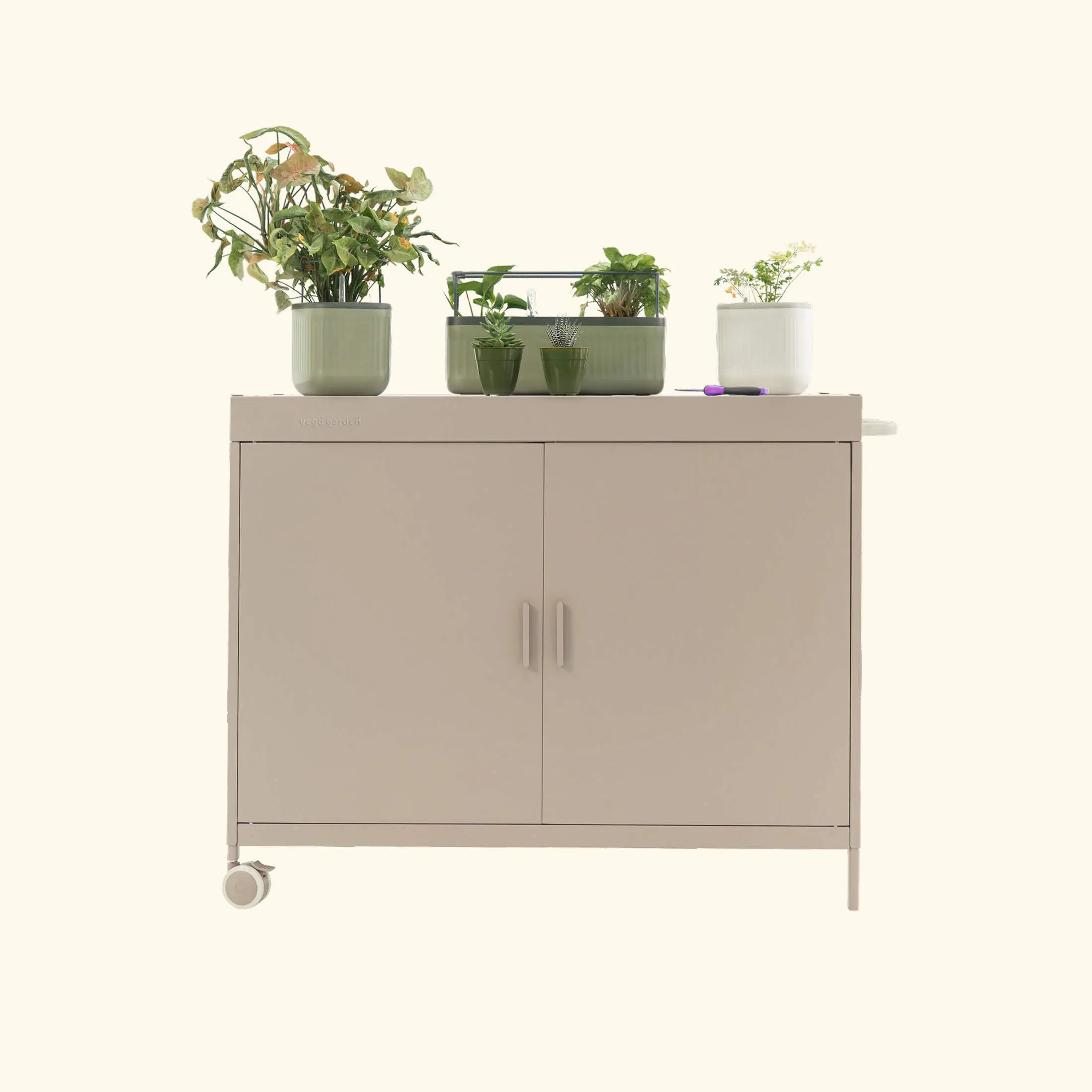 Vego Garden Multifunctional Storage Cabinet, Outdoor Furniture Workstation Shelves