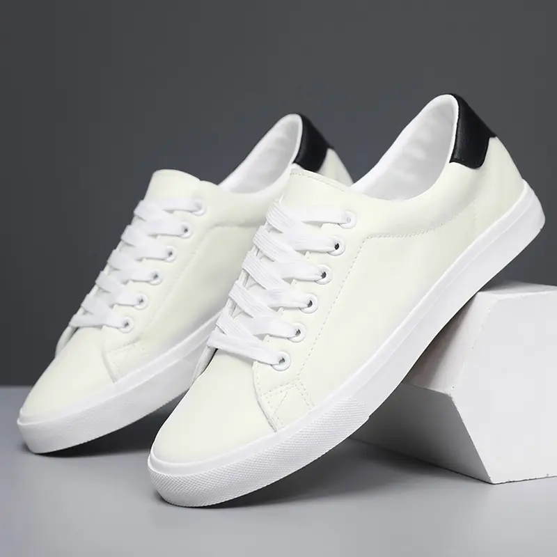 Men's Sporty Lace Up Low Top Sneakers, 2024 New Style Casual Comfortable Breathable Skate Shoes for Men, Fashionable Sneakers for Daily Wear, Sneakers for Spring, Trendy Sneakers, Stylish Sneakers, Fashion Footwear Sneakers
