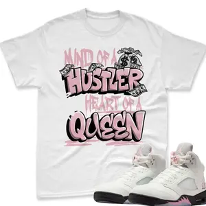 Queen Shirt To Match Jordan 5 Soft Pink, Jordan 5 Soft Pink Sneaker Mactching Shirt, Jordan Match Tee, AJ Soft Pink Sneaker Match Shirt QVK6