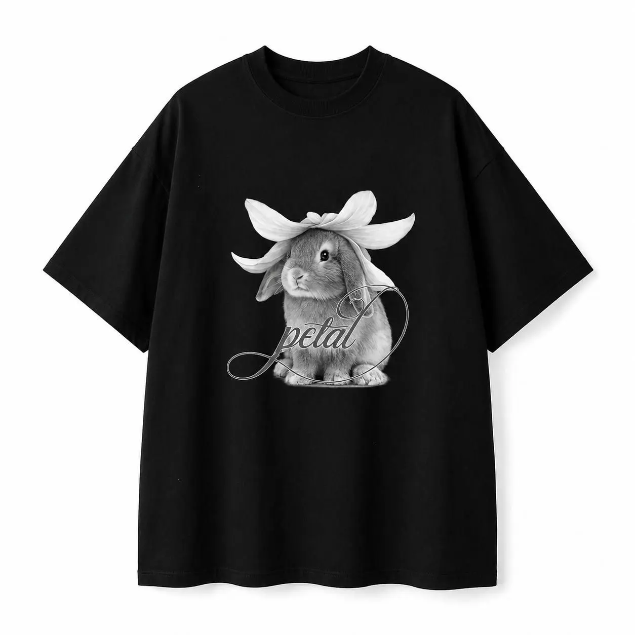 Ariana Bunny Shirt, Petal Graphic Tee, Dreamy Pop Aesthetic Unisex T-Shirt