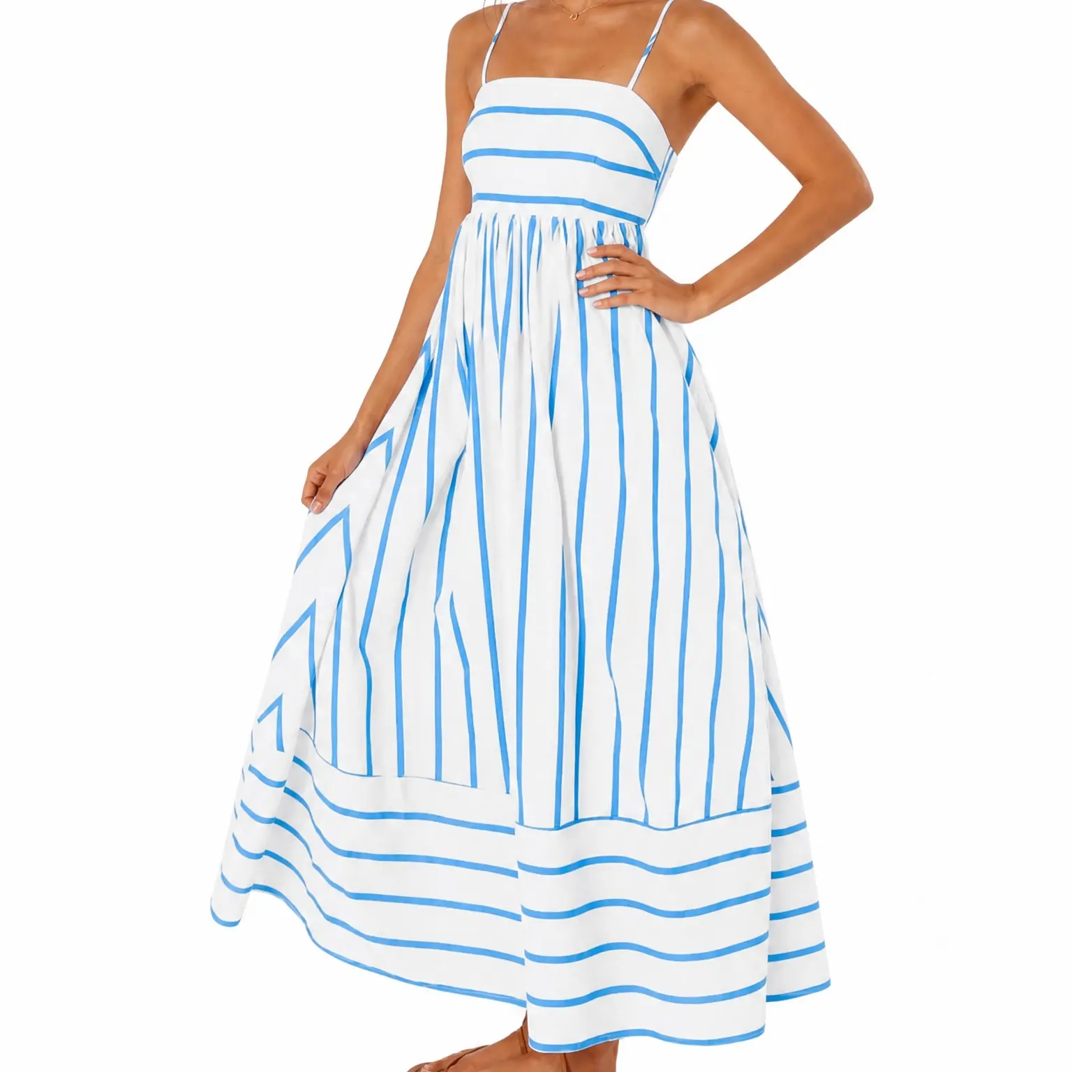 Wide Blue White