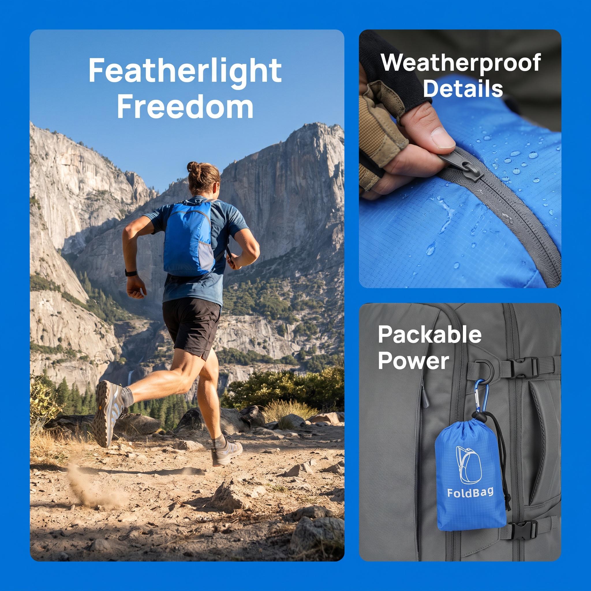 【Back to School】Waterproof Foldable Lightweight Backpack, Outdoor Sports Backpack, Portable Backpack for Camping, Hiking and Climbing, Daypack-MM1
