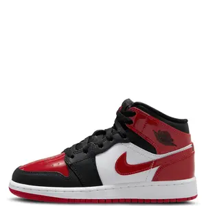 Youth Jordan 1 Mid Black/Varsity Red-White (HV4399 006) (GS)