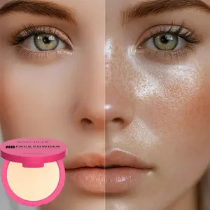 Long-Lasting Press Powder Foundation, High Quality Cosmetics, Oil-Control Waterproof Sweat-Proof Natural Finish, Lightweight Concealer for All Skin Types