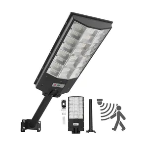 VEVOR 8000W Solar Street Light Outdoor, 450000LM, Commercial Parking Lot Light Dusk to Dawn, LED Flood Security Lamp with Motion Sensor, IP65 Waterproof Outdoor Lighting, for Driveway Yard, 1 Pack