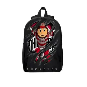 Ohio State Buckeyes Fan Backpack—featuring an iconic Brutus graphic print and comfortable, padded shoulder straps, it is the perfect choice for campus life and pre-game festivities.