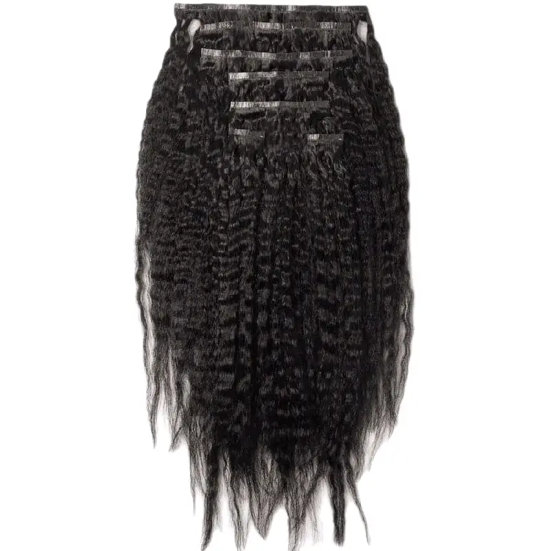 JessHair Seamless Kinky Clip-Ins for Texured Hair - 100% Human Hair raw
