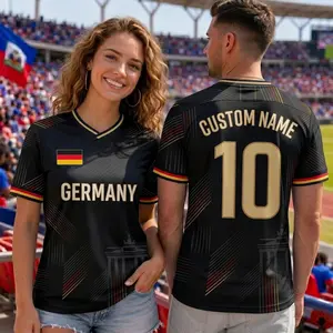 Custom Germany Soccer Jersey, Personalized Germany Football Shirt, Football Tee with Custom Name and Number, German Sports Fan Gift