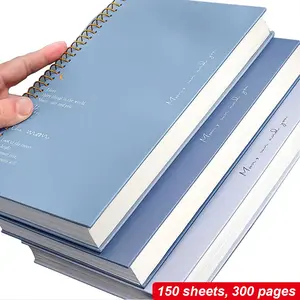 B5 Hardcover Coil Spiral Notebook With 300 Inner Pages 150 Sheets Line Grid Blank for Students