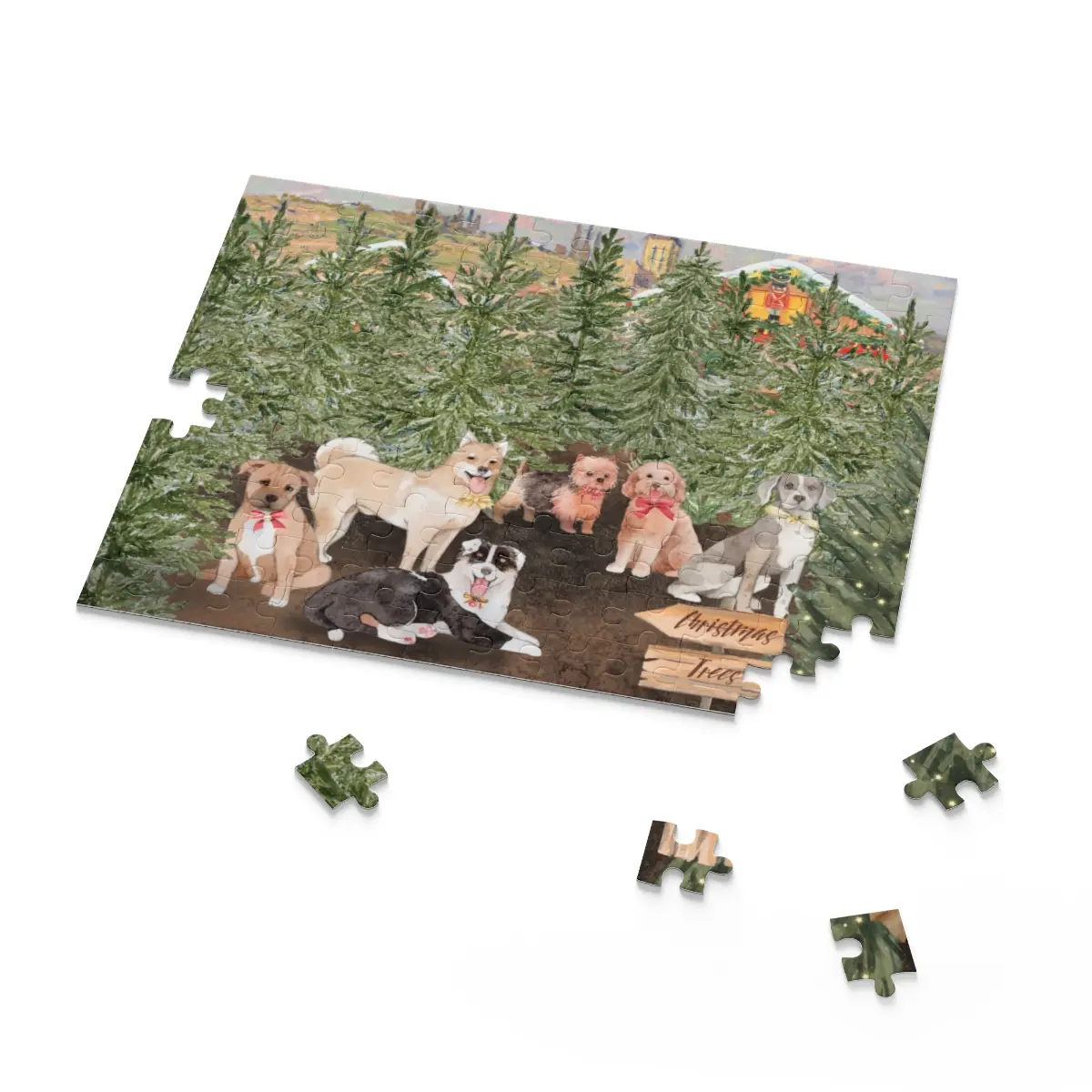 Christmas Paws & Trees Puzzle