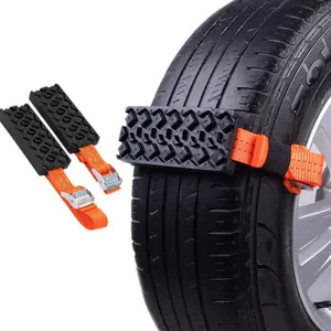Automobile Tire Traction Board for Emergency Rescue, Durable Aluminum Alloy and Rubber Material, Ideal for Mud Snow Sand Awd Off-Road Use