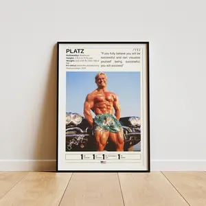 Tom Platz Bodybuilding Poster, Classic Gym Wall Art, Legendary Bodybuilder Print, Fitness Motivation Decor, Unique Gift For Gym Enthusiasts And Workout Inspiration