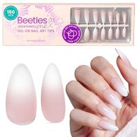 Medium Almond【Ombre Dark Pink White】15Sizes 150Pcs