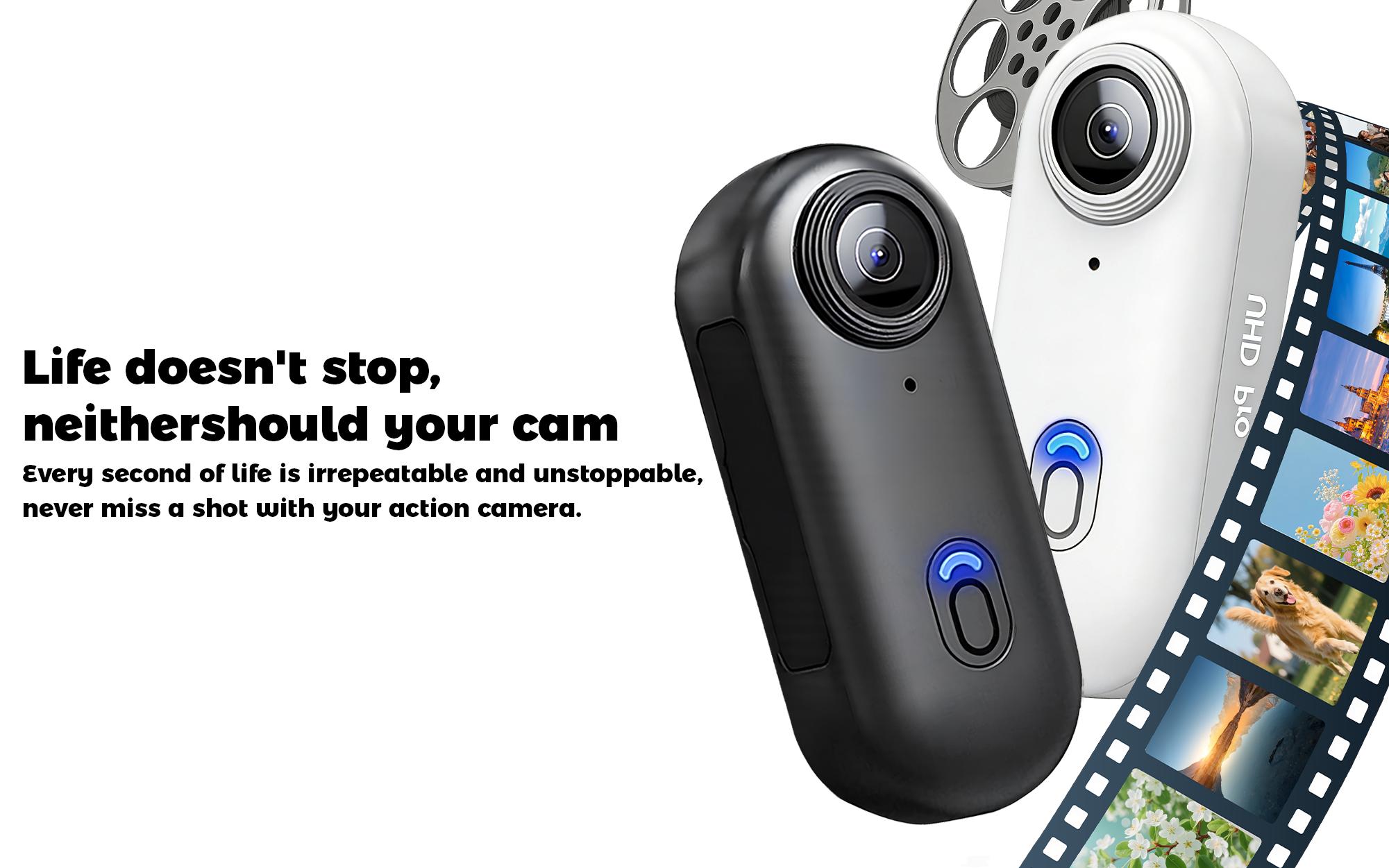 NUISK Thumb Action Camera, Portable POV Body Cam, Ultra Compact, Hands-Free, Magnetic Mount. Ideal for Cycling, Pets, Vlogging. Supports U3+ Card, Waterproof. Perfect Gift for Beginners. Spring Renewal. tiktokshopspringglowup NUISK Thumb Action Camera, Portable POV Body Cam, Ultra Compact, Hands-Free, Magnetic Mount. Ideal for Cycling, Pets, Vlogging. Supports U3+ Card, Waterproof. Perfect Gift for Beginners. Spring Renewal. tiktokshopspringglowup