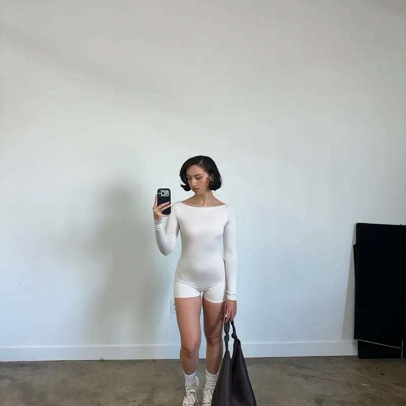 Double Layered Romper- Cream