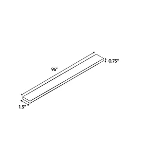 RTA Liberty Shaker Black Oak - Wall Fillers - 96"H x 1.5"W