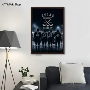 Hockey Romance Poster, Fictional College Hockey Team Wall Art, Sports Romance Book Lover Print, Bookish Room Decor