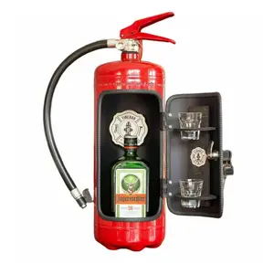 Fire Extinguisher Mini Bar, Firefighter Gift Set, Creative Fire Theme Wine Rack, Tanked Drinkware Kit, Ideal for Men & Wine Collectors