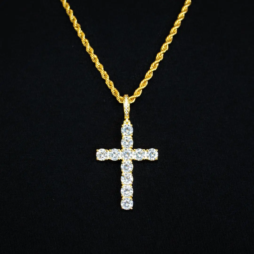 Diamond Cross Pendant (Gold)