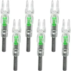Lighted Nocks for Arrows with .244 Light up Knocks Turn on Automatically When Shoot 6-Pack