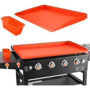36 Inch Silicone Griddle Mat For Blackstone, Comes With Oil Cup Liner,  Upgraded Full-Cover Protective BBQ Grill, All Season Cooking Protective Cover, Reusable Heavy Duty Food Grade Silicone Mat.