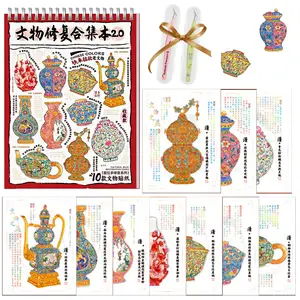 Antique Restoration Sticker Book for Kids, Adults - 3D Diorama Scrapbooking Stickers - Vintage Micro Landscape Decal for Journaling, Miniature Models & DIY Crafts(10 Styles)