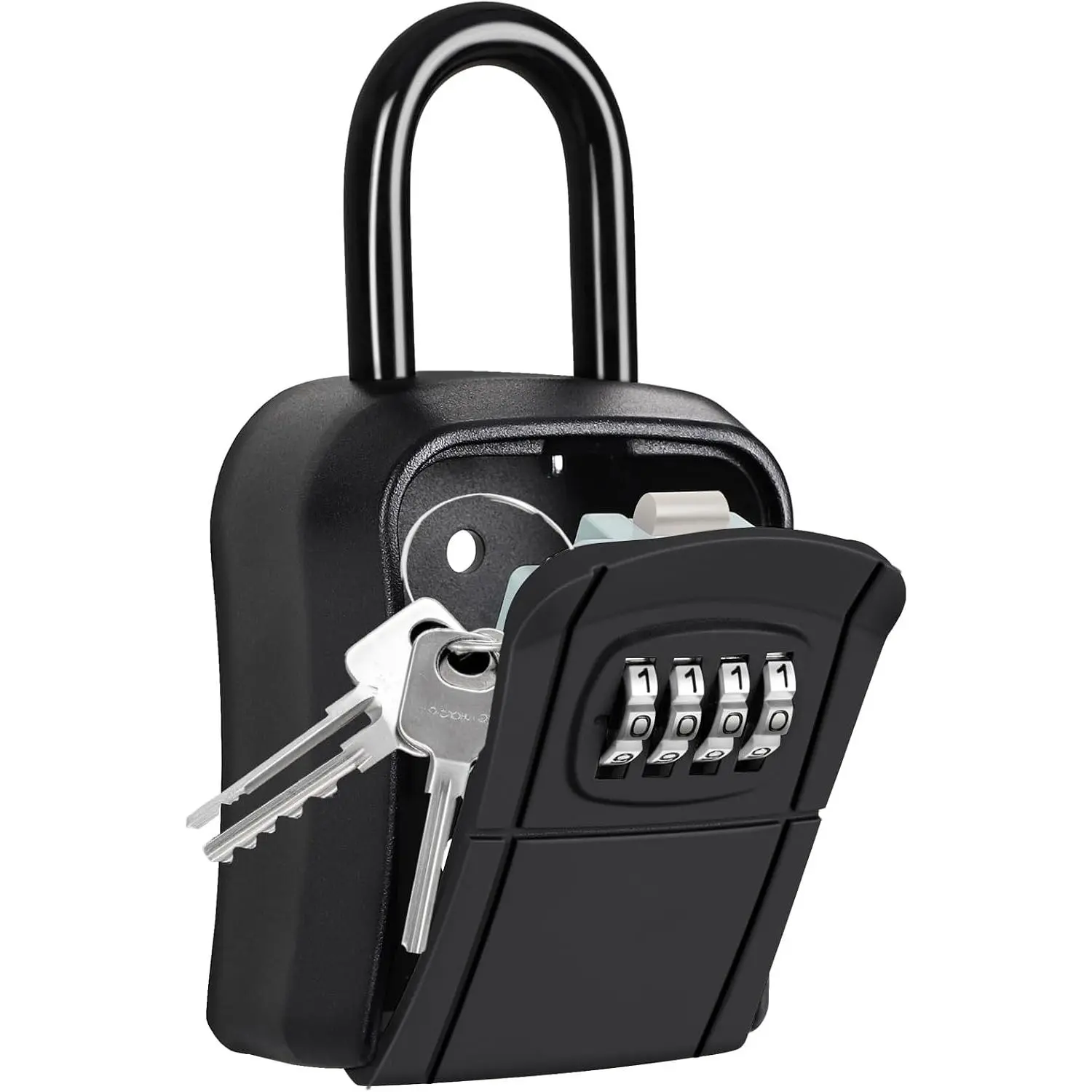 Portable Key Lock Box, Key Holder Safe Security Lock Box for Indoor, Outdoor, Garage, Garden, Store