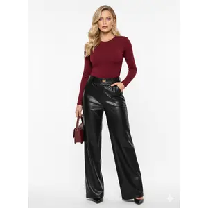 LEATHER PANTS - BLACK